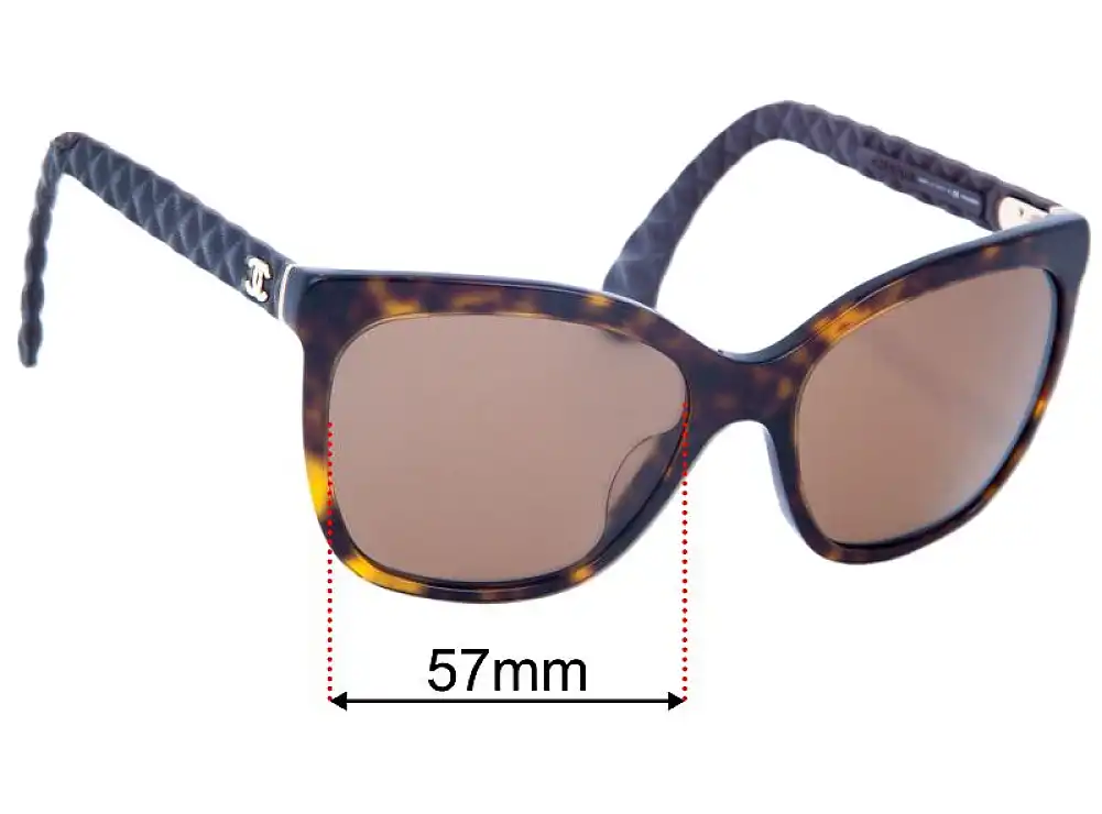 Chanel 5288-Q-A 57mm Replacement Lenses